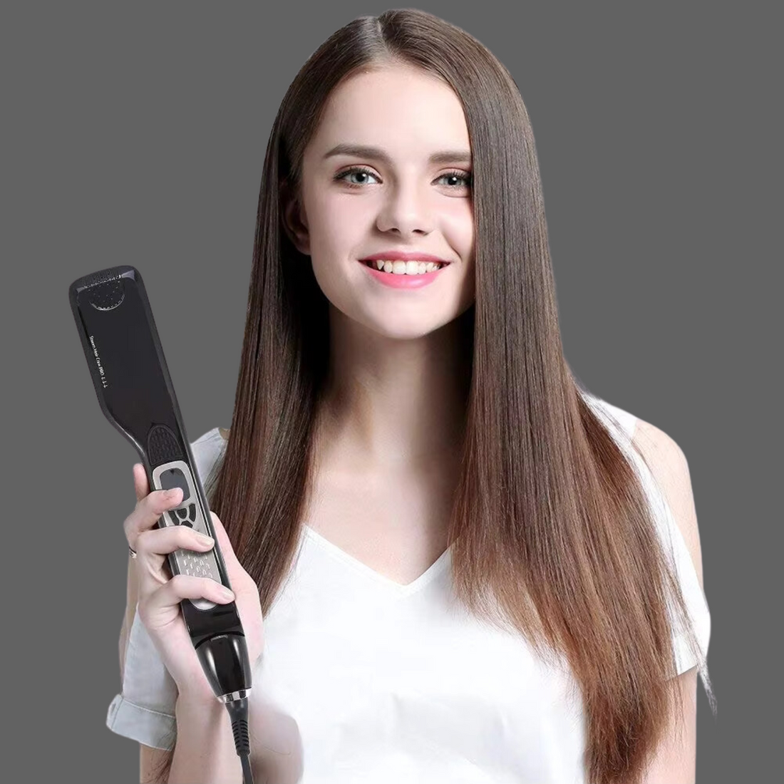 Lisseur Vapeur - VaporBrush™ - Noir - Galerie de la coiffure
