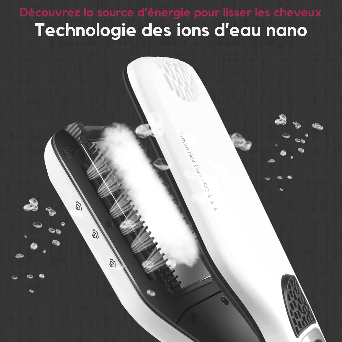 Lisseur Vapeur - VaporBrush™ - Blanc - Galerie de la coiffure