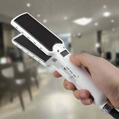 Lisseur Cheveux - HairStraightenerCurler™ - Blanc Large - Galerie de la coiffure