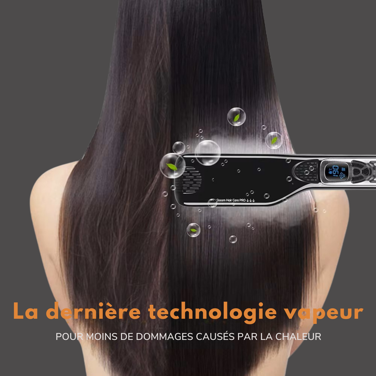 Lisseur Vapeur - VaporBrush™ - Noir - Galerie de la coiffure