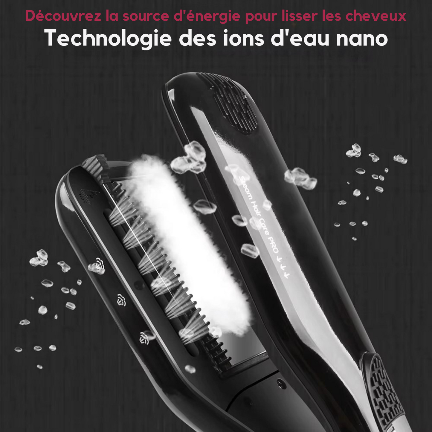 Lisseur Vapeur - VaporBrush™ - Noir