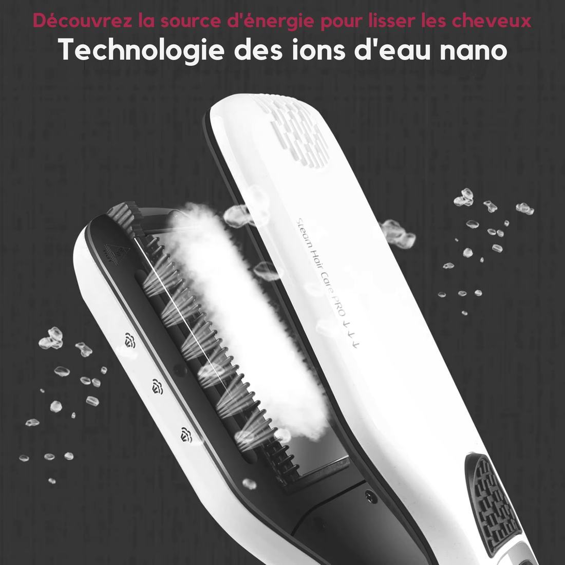 Lisseur Vapeur - VaporBrush™ - Blanc - Galerie de la coiffure