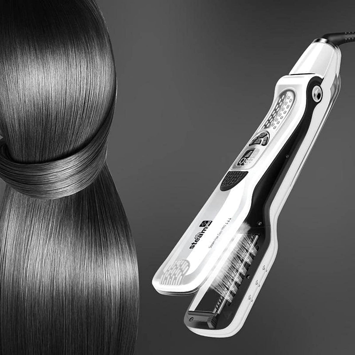 Lisseur Vapeur - VaporBrush™ - Blanc - Galerie de la coiffure