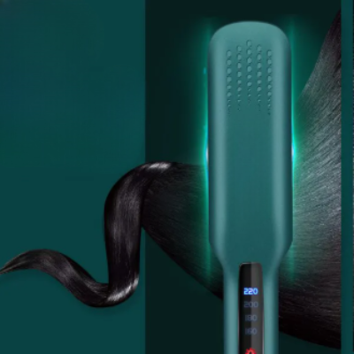 Lisseur Cheveux - HairStraightenerBrush™ - Vert - Galerie de la coiffure