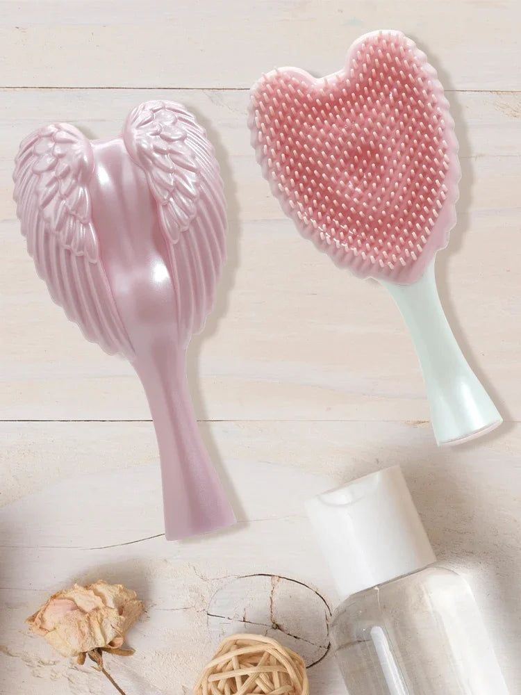 brosse à cheveux angel hair rose clair