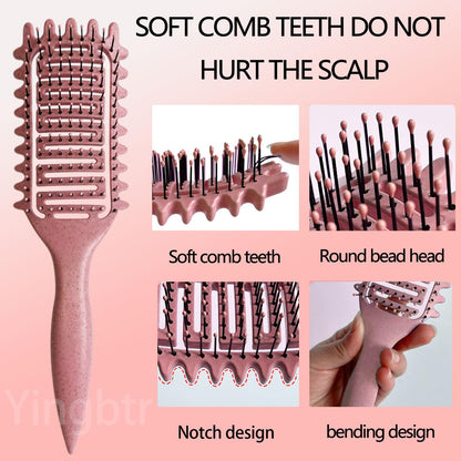 brosse a cheveux demelante avec materiel ecologique