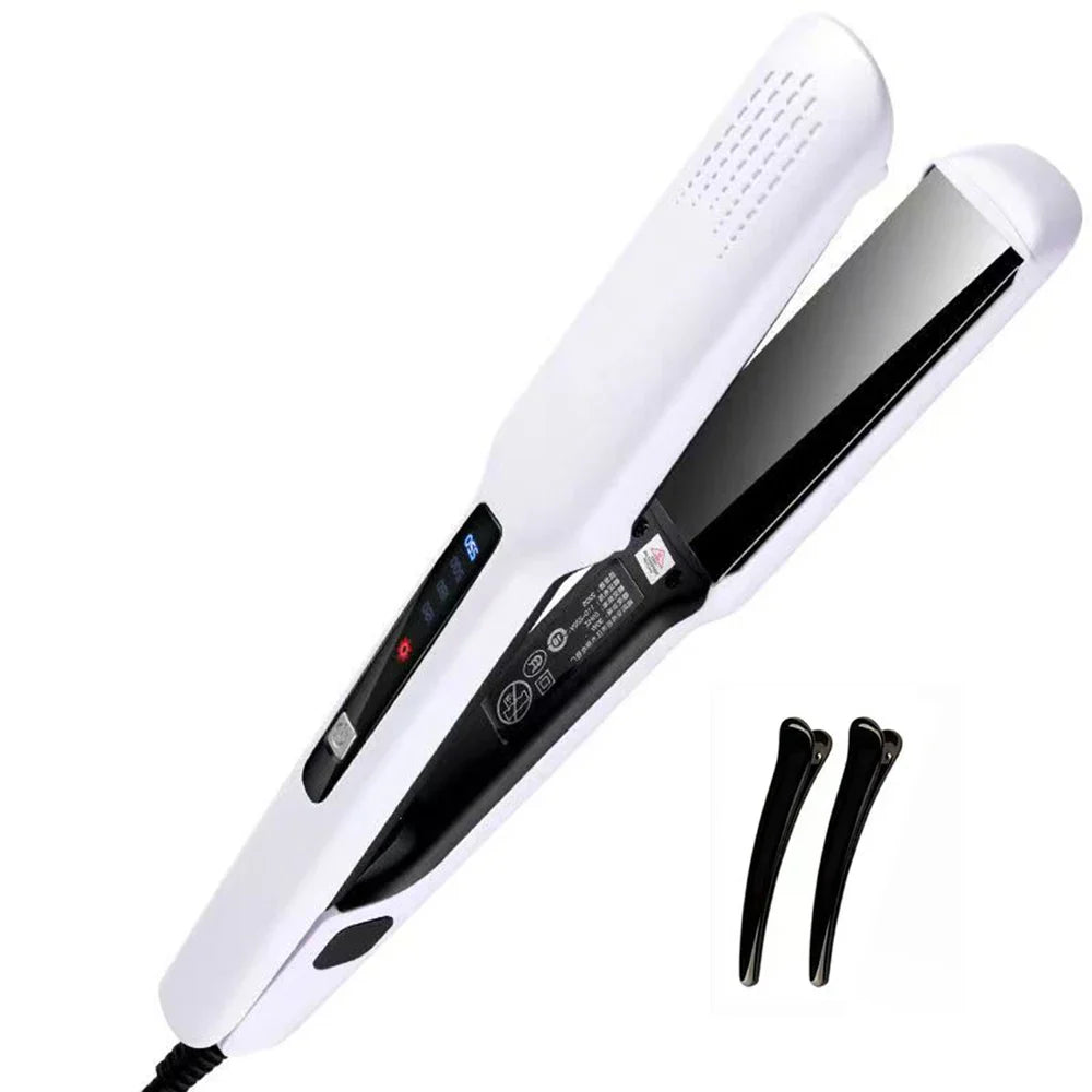 Lisseur Cheveux - HairStraightenerBrush™ - Blanc - Galerie de la coiffure