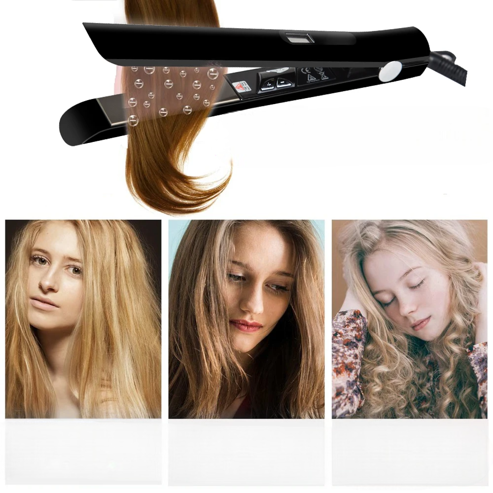 Lisseur Cheveux - HairStraightenerCurler™ - Noir - Galerie de la coiffure