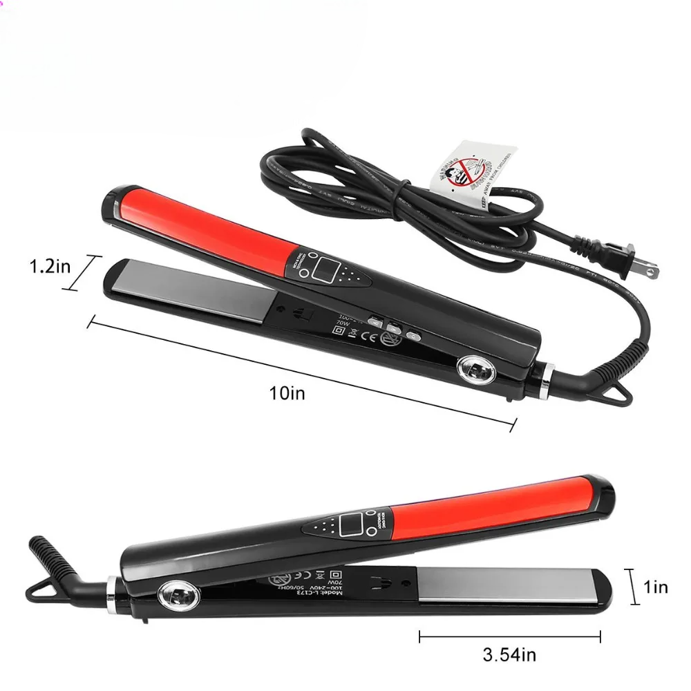 Lisseur Cheveux - HairStraightenerCurler™ - Noir Petit - Galerie de la coiffure