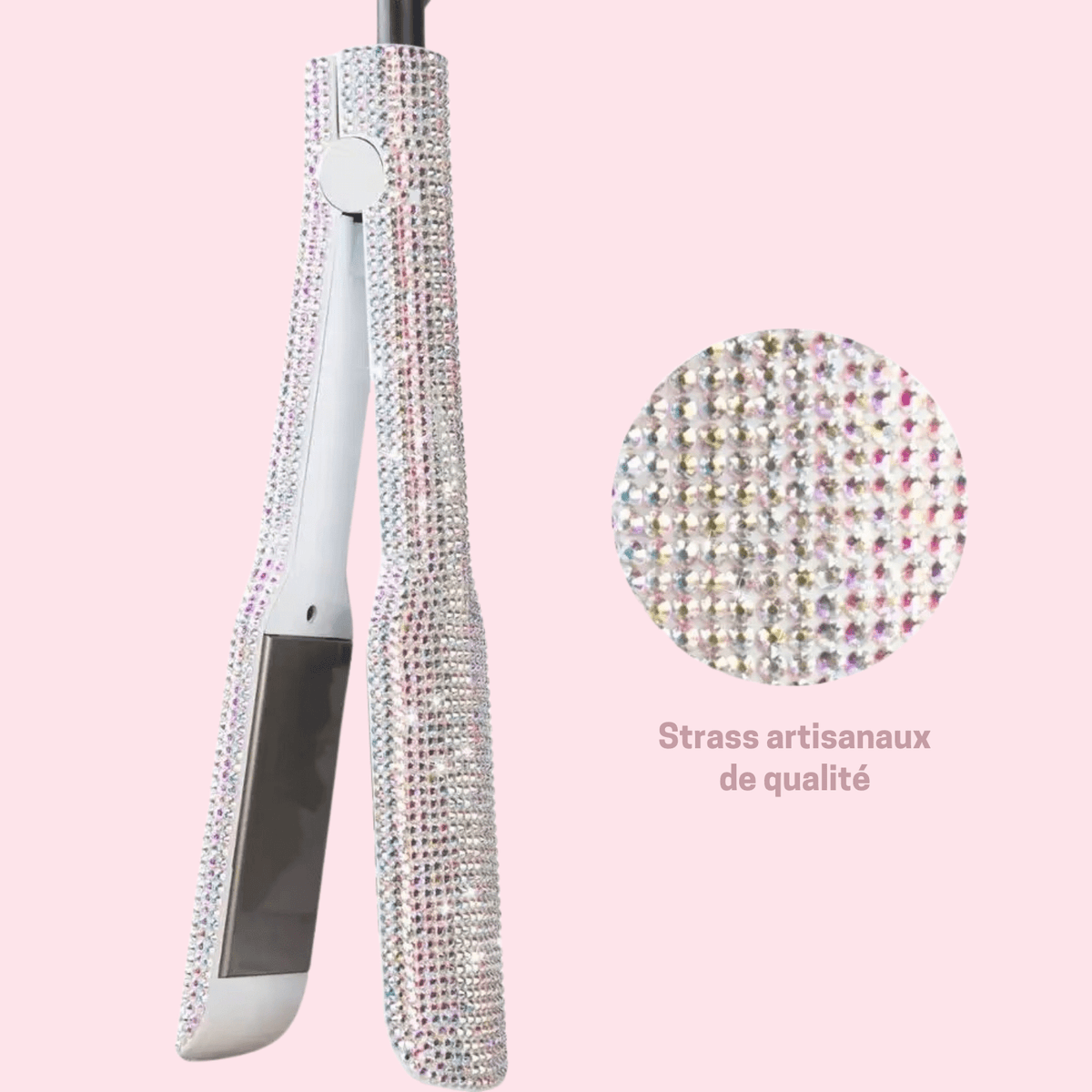 Lisseur Professionnel - RhinestoneStyler™ - Blanc - Galerie de la coiffure