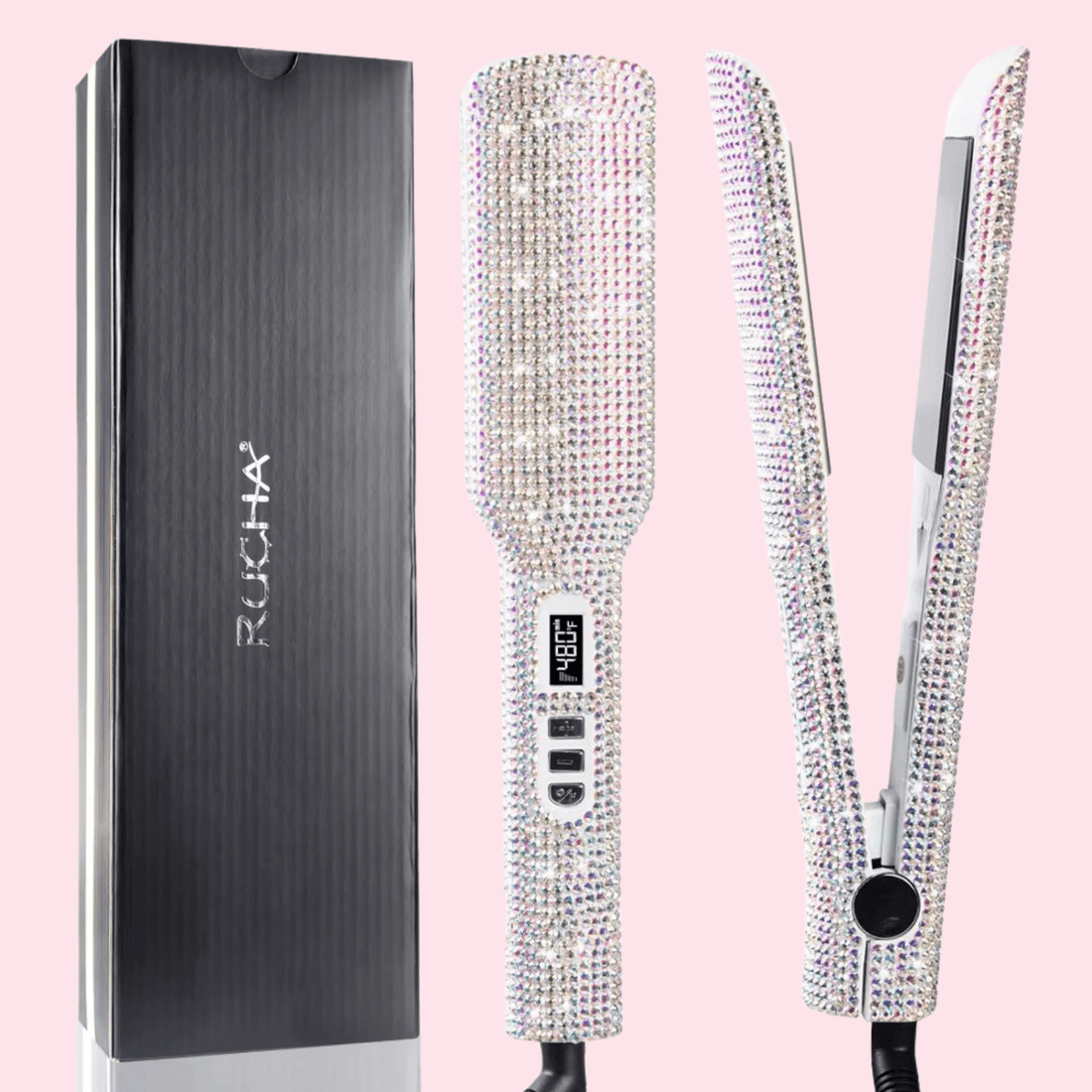 Lisseur Professionnel - RhinestoneStyler™ - Blanc - Galerie de la coiffure