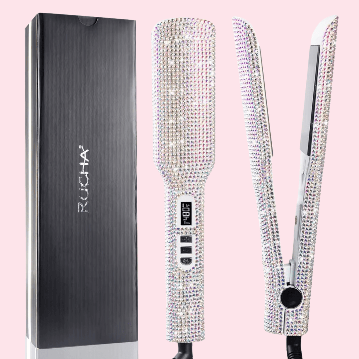 Lisseur Professionnel - RhinestoneStyler™ - Blanc - Galerie de la coiffure