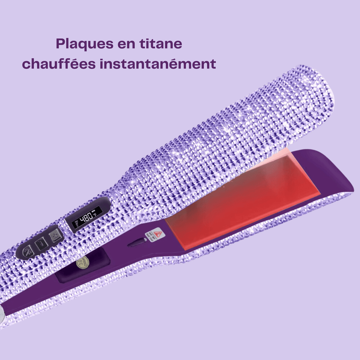 Lisseur Professionnel - RhinestoneStyler™ - Violet - Galerie de la coiffure