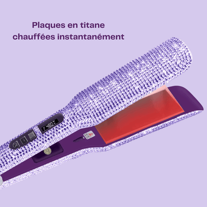 Lisseur Professionnel - RhinestoneStyler™ - Violet - Galerie de la coiffure