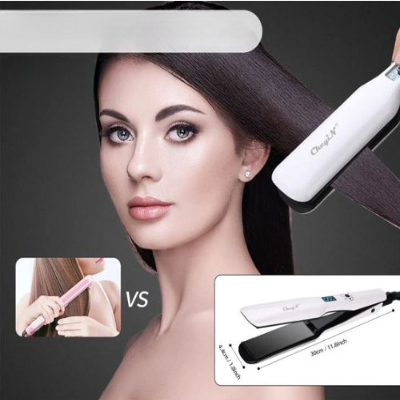 Lisseur Cheveux - HairStraightenerBrush™ - Blanc - Galerie de la coiffure