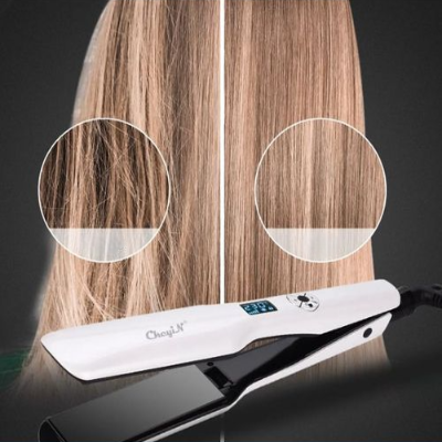 Lisseur Cheveux - HairStraightenerBrush™ - Blanc - Galerie de la coiffure