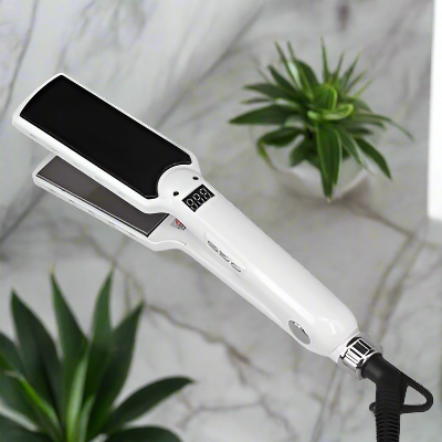 Lisseur Cheveux - HairStraightenerCurler™ - Blanc Large - Galerie de la coiffure