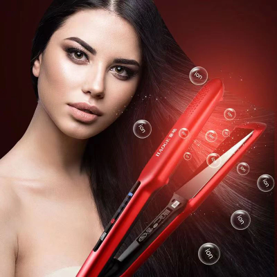 Lisseur Cheveux - HairStraightenerBrush™ - Rouge - Galerie de la coiffure