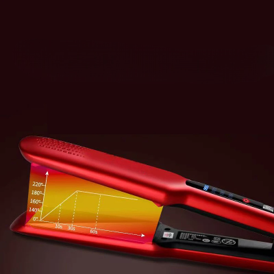 Lisseur Cheveux - HairStraightenerBrush™ - Rouge - Galerie de la coiffure