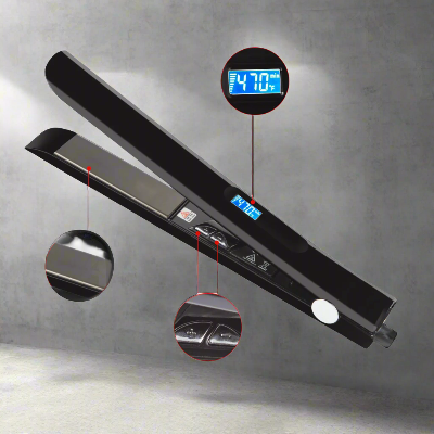 Lisseur Cheveux - HairStraightenerCurler™ - Noir - Galerie de la coiffure